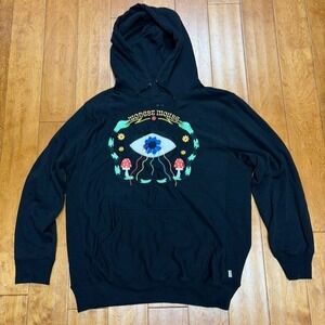 Modest Mouse Mens Hoodie Sz XL Band Music 3D Graphic Mushrooms Snake Eye Grunge